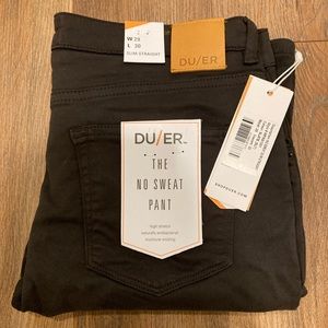 DUER No Sweat Slim Straight Pants 29/30 Slate NWT